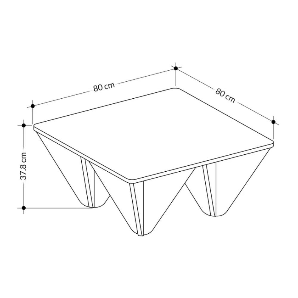 Tavolo design Diamond quadrato da salotto antracite