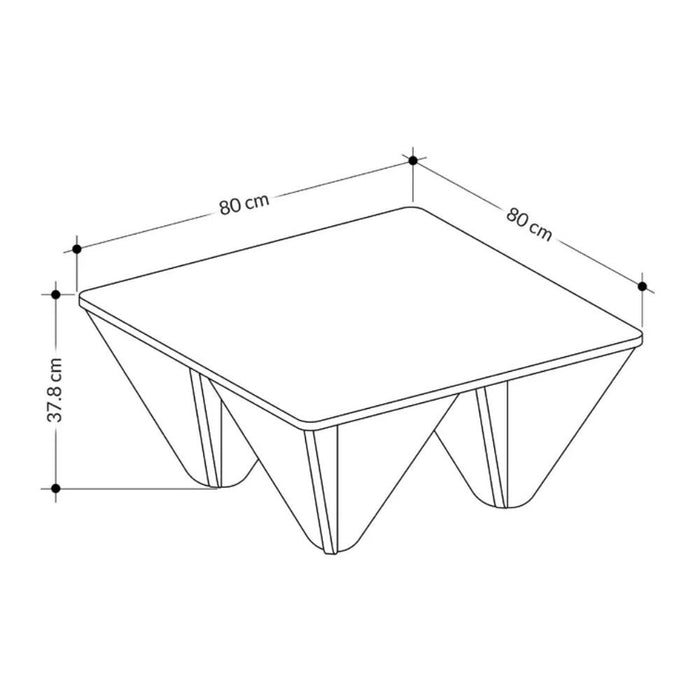 Tavolo design Diamond quadrato da salotto antracite