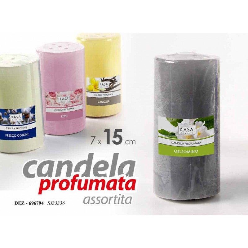 Candele profumate assortite  cm 7 x 15 altezza