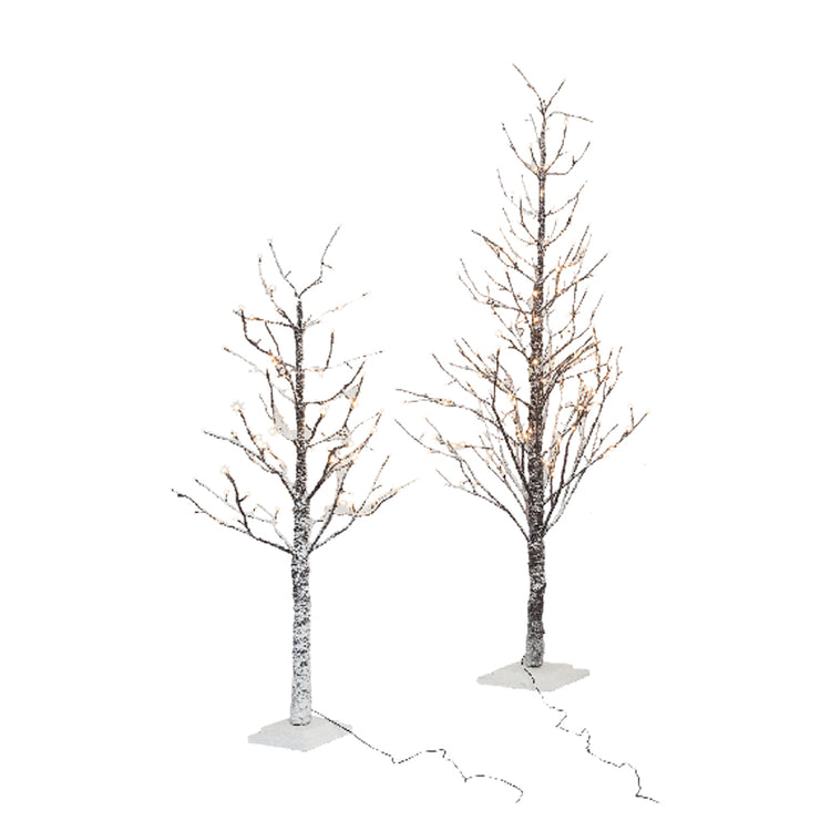 Albero Tronco E Rami Innevati Con Luci Led H. 210 Cm - 306 Luci Led