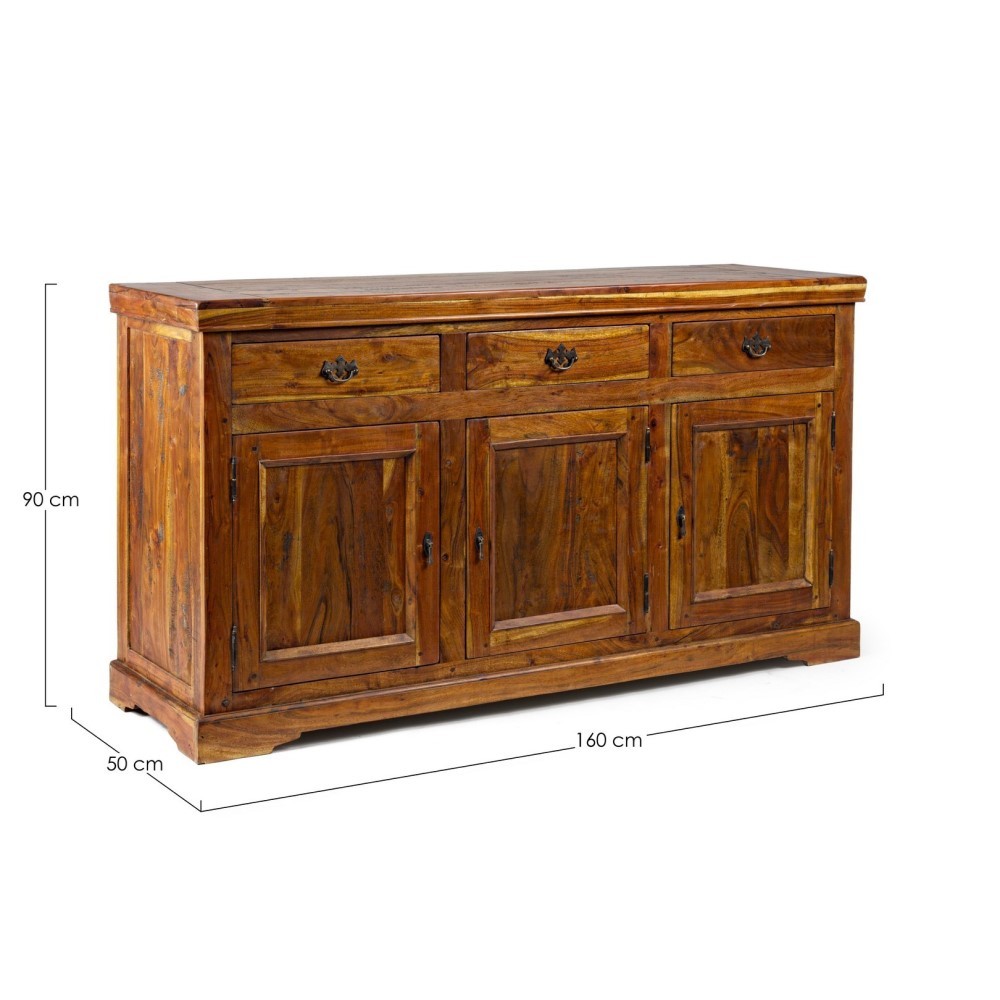 Credenza rustica Chateaux 3 ante 3 cassetti