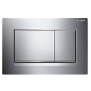 Placca di copertura 2 tasti "Sigma 30" Geberit cromo-lucido/bordo inferiore satinato