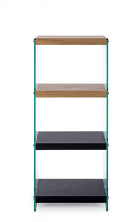 Libreria 4P Line Wood Nero