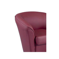 Poltroncina  rivestita in ecopelle bordeaux 75x66xh.76 cm