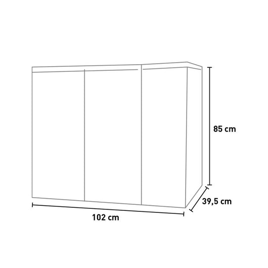 Mobile per Raccolta Differenziata con Doppia Apertura - 102x39,5x85 cm