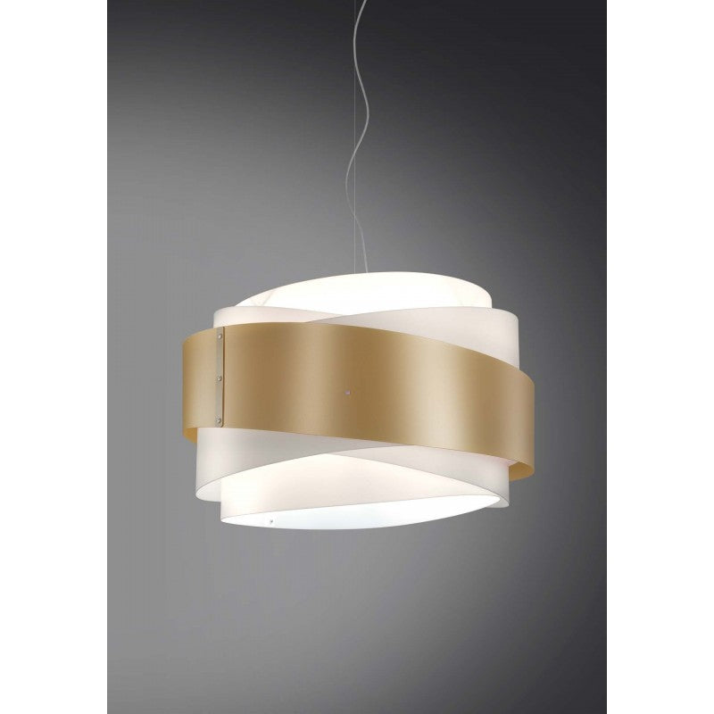 Lampadario a sospensione BEA una luce Oro diametro 60x h38 cm