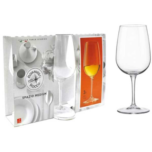 Set 3 pz Calice Spazio Vino bianco 42 cl in vetro medio