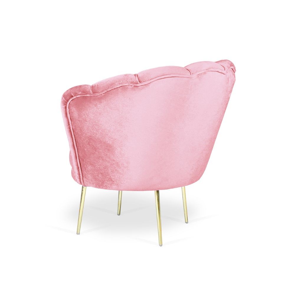 Poltrona a conchiglia rosa 70x70x76 cm