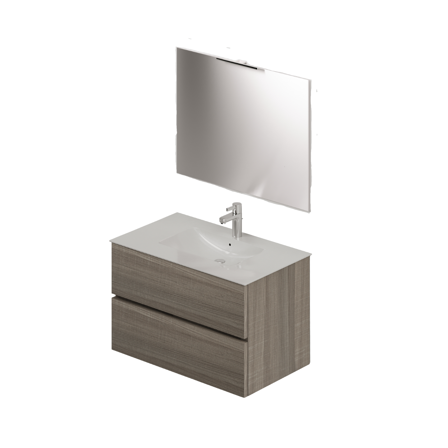 Composizione bagno da 80 colore Olmo H54x81x46cm