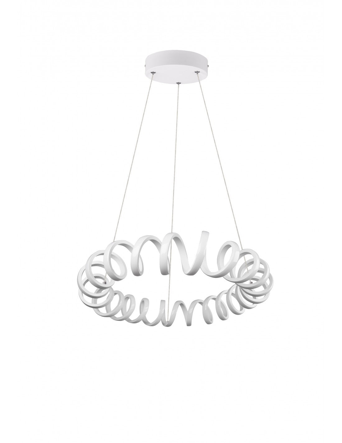 Sospensione Led Curl Ricciolo Bianco per Soggiorno Trio Lighting