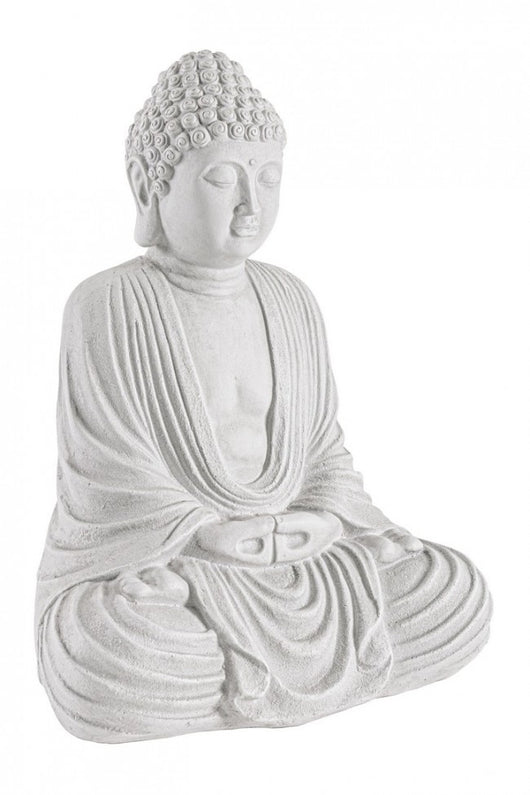 4x Decorazione Buddha seduto bianco 33,5x25x42