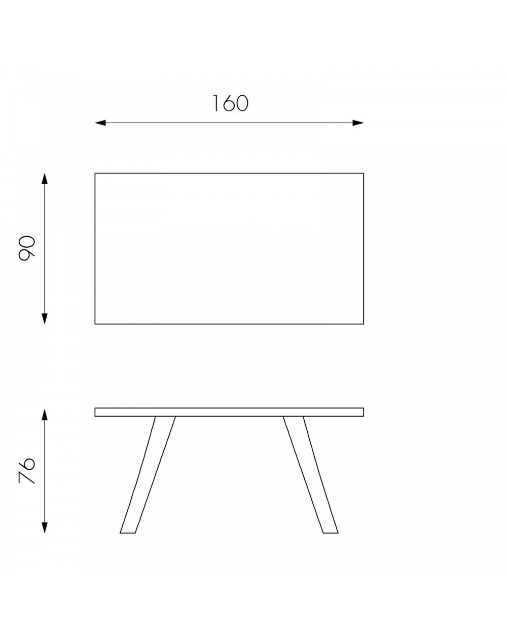 Tavolo Fisso 160 x 76 H cm - Bridge