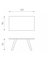 Tavolo Fisso 160 x 76 H cm - Bridge