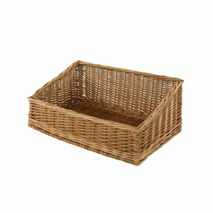 Cesta espositore vimini naturale rettangolare cm60x40h12-21