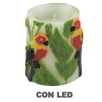 Led parrot candle cmø8h10