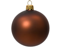 Pallina di Natale Palline di vetro opaco colore caffè ø 6cm