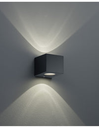 Applique Biemissione Da Esterno Cordoba Led Dimmerabile IP44 Nero Trio Lighting