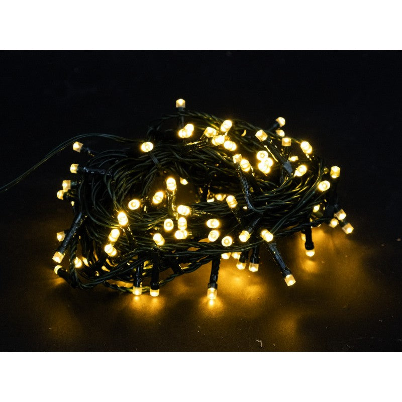 Luci 1000 LED bianco caldo  Lunghezza MT.20+2 CAVO Natale illuminato