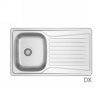 Lavello incasso acciaio inox LS02 cm 86x50 con gocciolatoio dx