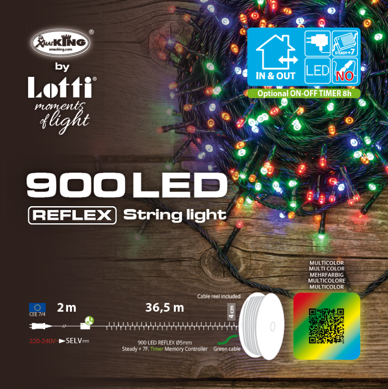 Catena lineare 900 LED rgb 36,5m in bobina