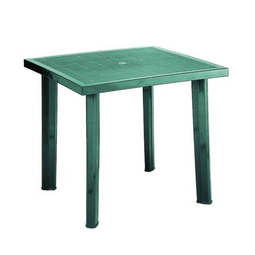 Tavolo verde in plastica 80x75x72h cm. Fiocco