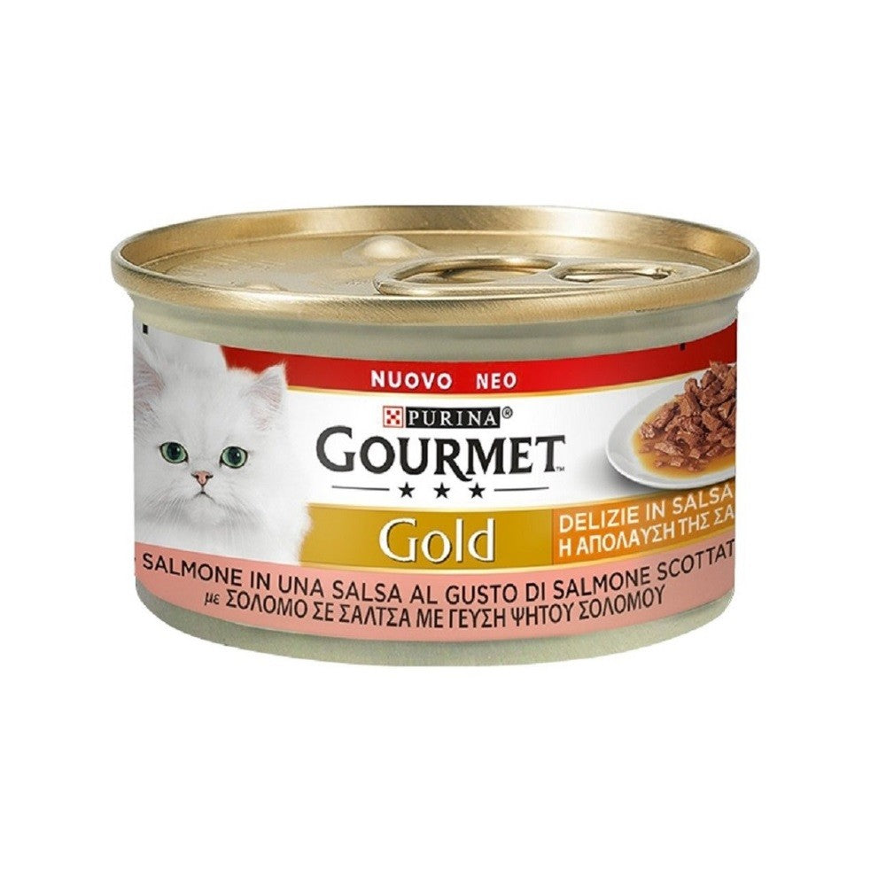 Gourmet Gold Delizie in salsa con salmone Purina 85 grammi