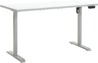 Scrivania Regolabile in Altezza Motore e Display 150x69 cm Bianco Laccato