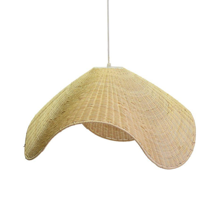 Bleached rattan chandelier with attachment cm61x60h31