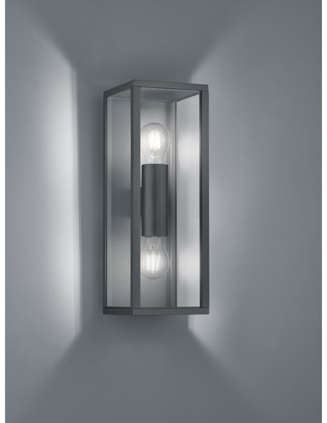 Applique Garonne Antracite Doppia Luce Sopra e Sotto IP44 Trio Lighting