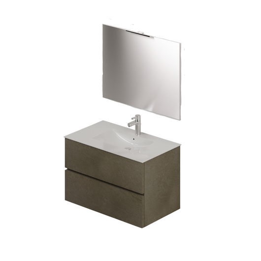 Composizione bagno da 80 colore Argilla H54x81x46cm