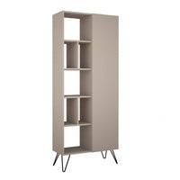 Libreria tortora con anta Jedda 80,6x29.6xh.191 cm