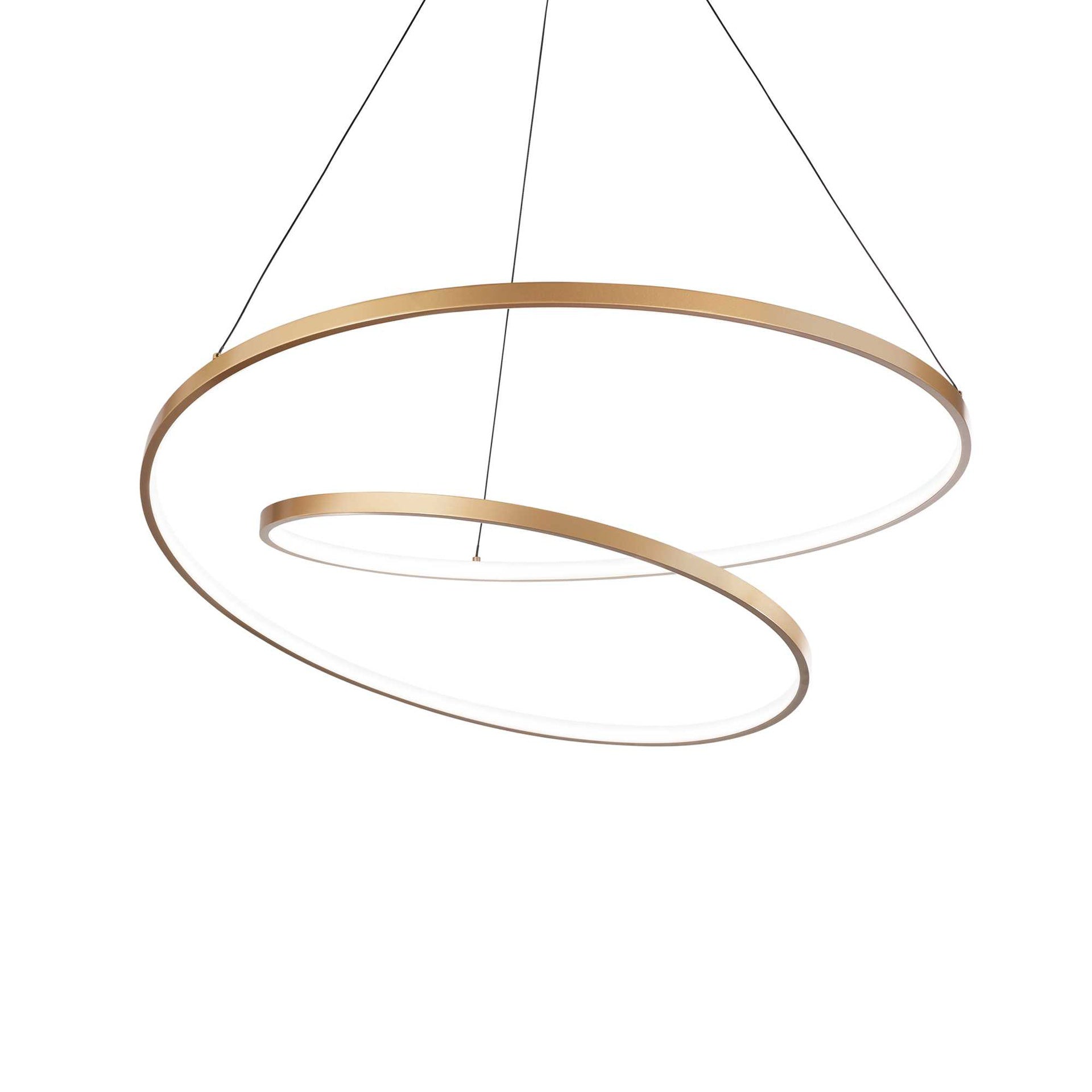 Lampada a sospensione ottone D 800 x H min 390 - max 1500 mm