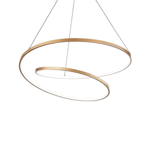 Lampada a sospensione ottone D 800 x H min 390 - max 1500 mm