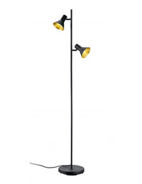 Piantana Moderna Minimal 2 Faretti Spot E14 Nina Nero e Oro Trio Lighting