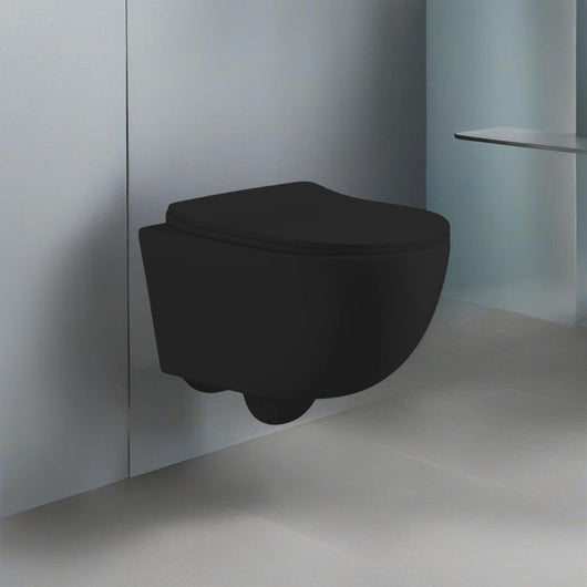 WC sospeso 48.5x36.5x36.5 cm nero opaco