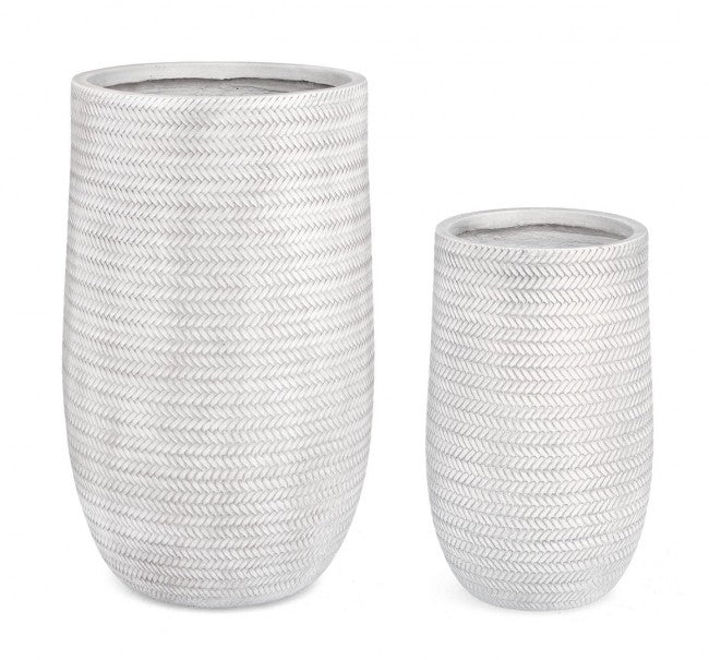 Set2 P.Vaso Tressage To Alto Bianco