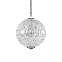 Lampadario sfera a sospensione 8 luci cromo D 50 x H 50 cm