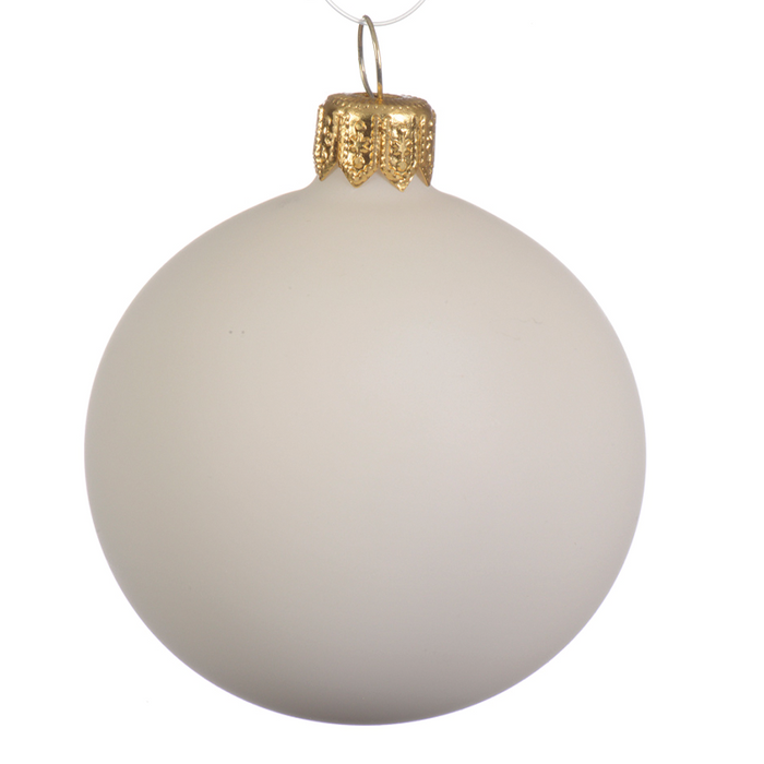 Pallina di Natale bianco latte Ø10 cm