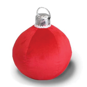 Cuscino pallina di natale Ø40 cm rosso