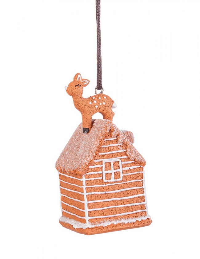 4x Pendaglio Gingerbread Casa C