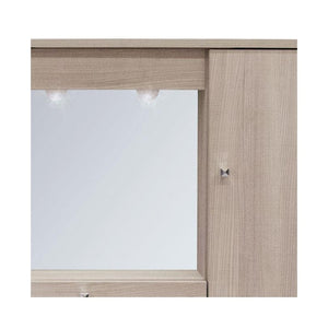 Specchiera bagno mobile arredo moderno 1 anta con ribalta  olmo h.61x73x14