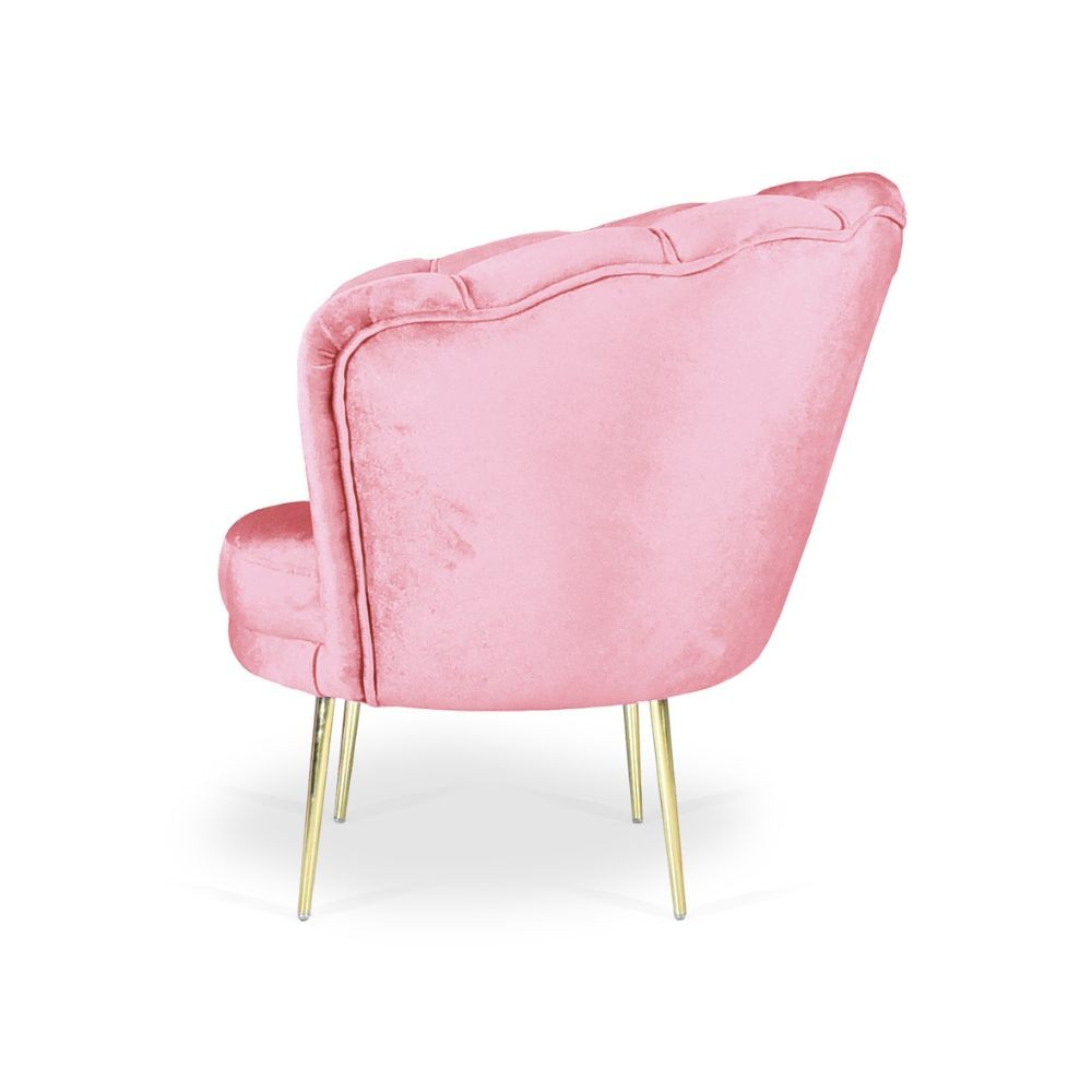 Poltrona a conchiglia rosa 70x70x76 cm