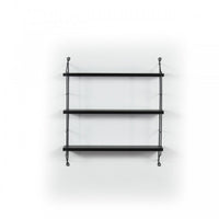 Libreria a muro 3 ripiani Neelix nero cm 60 x 15 x 68 h EFFEZ