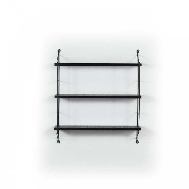 Libreria a muro 3 ripiani Neelix nero cm 60 x 15 x 68 h EFFEZ