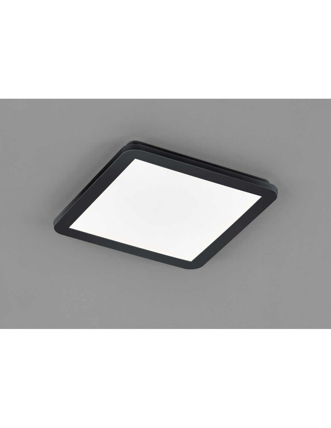 Plafoniera Quadrata Camillus Led Dimmerabile Nero IP44 30x30 cm Trio Lighting