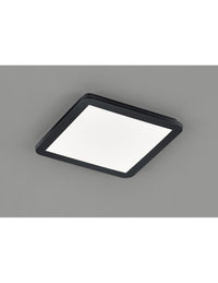 Plafoniera Quadrata Camillus Led Dimmerabile Nero IP44 30x30 cm Trio Lighting