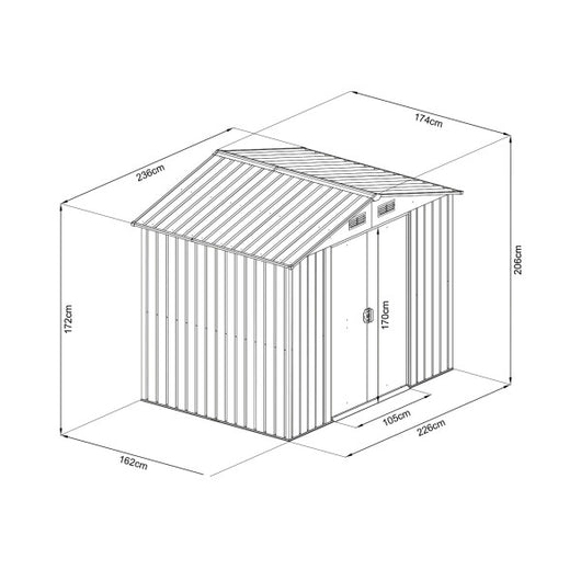 Casetta Jardin L236xP174xH206 cm