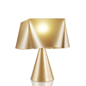 Lampada da Tavolo cono New Gold in Plastica Cm. 28 x 32h