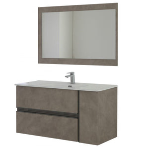 Composizione bagno color Cenere due cassetti un' anta 110x46x h57 cm