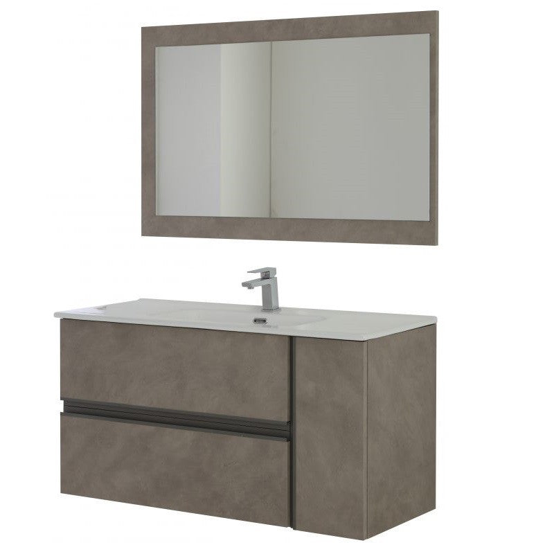 Composizione bagno color Cenere due cassetti un' anta 110x46x h57 cm